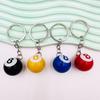 Creative Billiard Pool Keychain Table Ball Key Ring Lucky Black No.8 Key Chain 25Mm Resin Ball Jewelry Gift