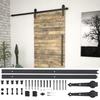 VidaXL Fixing Kit for Sliding Door 183 Cm Steel Black