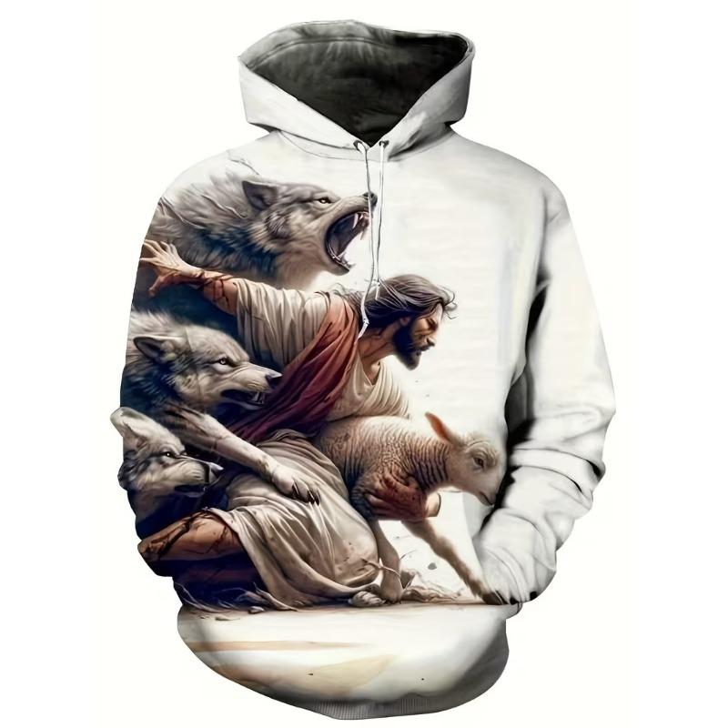 Men's Loose Hooded T-shirt Featuring Dropped Shoulders, Long Sleeves and Breathable Sweat-wicking Fabric