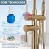 Freestanding Bathtub Faucet Tub Filler Faucets Chrome Floor Mounted Brass Bathroom Faucets with Handheld Shower