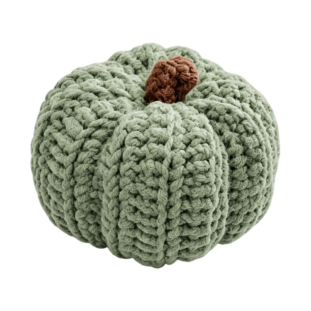 Peluche Zucca all'Uncinetto Decorazione Zucca Lavorata a Maglia