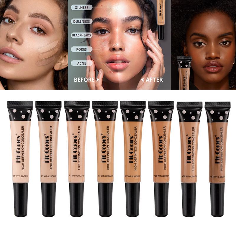 Full Cover Liquid Concealer 8 Color BB Cream Foundation Air Permeable Natural Brightening Makeup Eye Dark Circles Cream Cosmetic