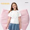 Balabala Girls' Faux Two-Piece Short Sleeve T-Shirt