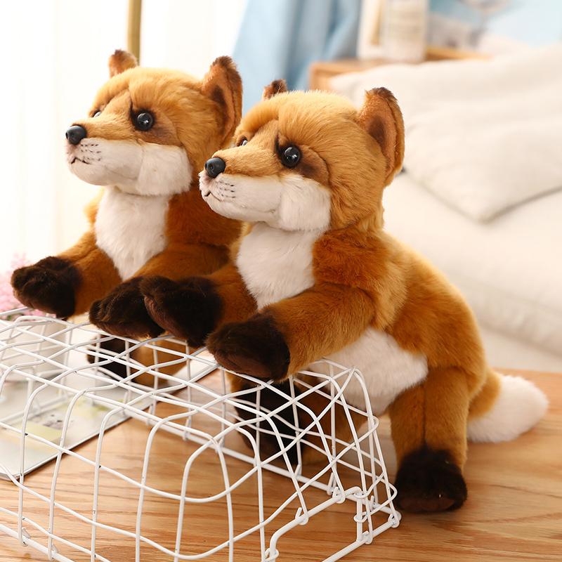 High Quality Lifelike Raccoon Plush Toy Cute Fox Soft Stuffed Simulation Animals Doll For Girls Children Kids Baby Birthday Gift
