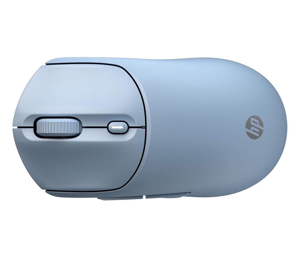 HP 400 Silent Wireless Mouse Bluetooth USB Dongle Sensor up to 6000 Silicone Battery Life up to 24 Ambidextrous Design Blue 2.4GHz Connection,