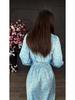 Elegant Long Sleeve V-Neck Dress - Beautiful, Sexy, Smooth, European and American Style (2025 Collection)