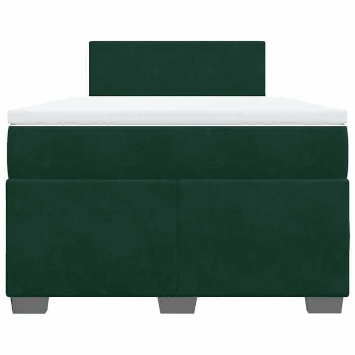 Maison Exclusive - Sommier à lattes de lit et matelas Vert foncé 120x200cm Velours