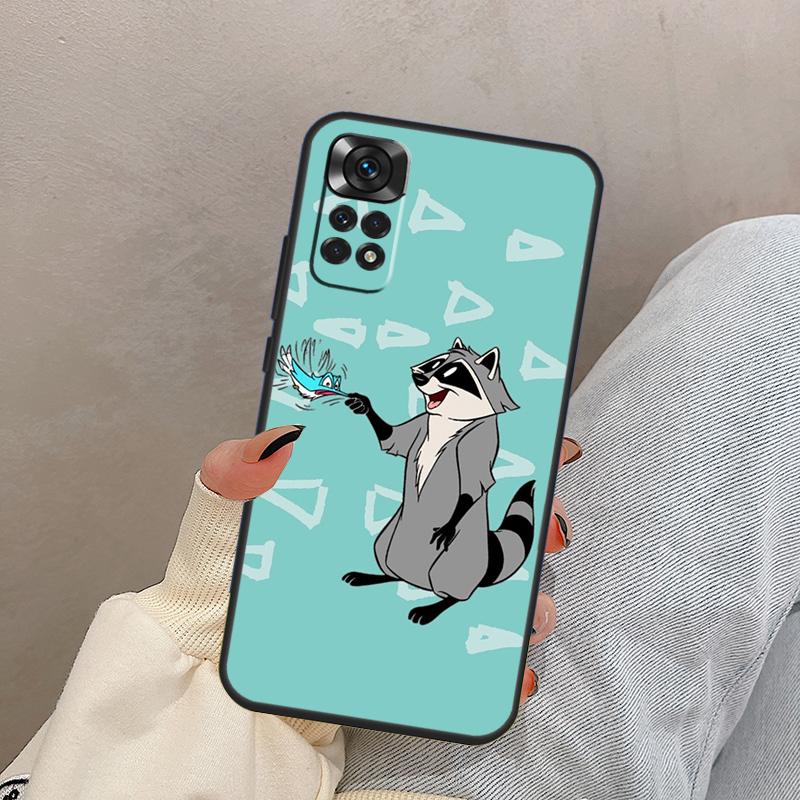 Funny little raccoon For Xiaomi Redmi Note 13 9 10 11 12 14 15 Pro Plus Case Cover For Redmi 14C 10C 12C 13C 15C