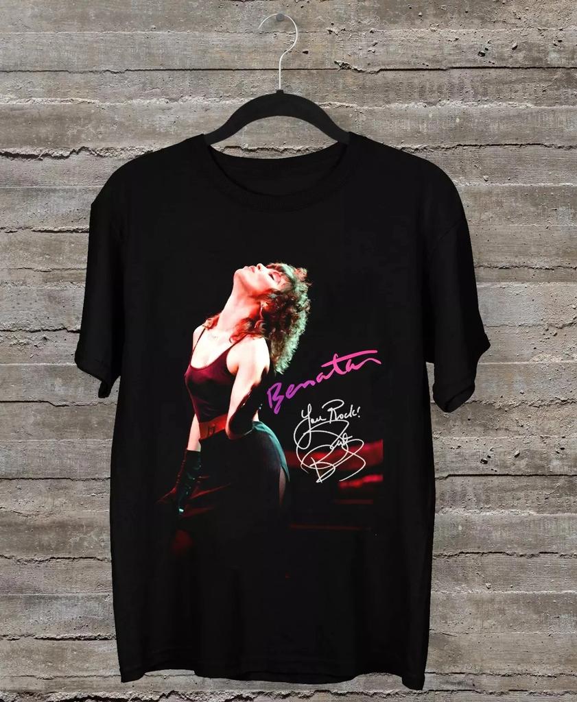 PAT BENATAR in concert 'Live From Earth' tour 1983 Black All Size Shirt AG2421