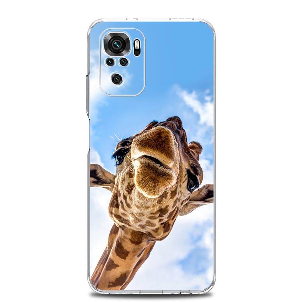 giraffe Phone Case For Xiaomi Redmi Note 13 12 5G 9S 9 8 10 11 Pro Plus 4G 9T 13C 12C10C 9C 9A 7 Pro Clear Cover