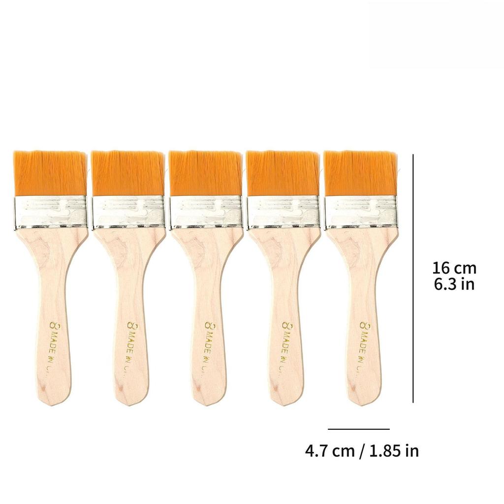 Wooden Handle Nylon Bristle Paint Brush Nylon Bristle Oil Painting Brushes Oil Painting Watercolor Drawing Dusting Cleaning Tool
