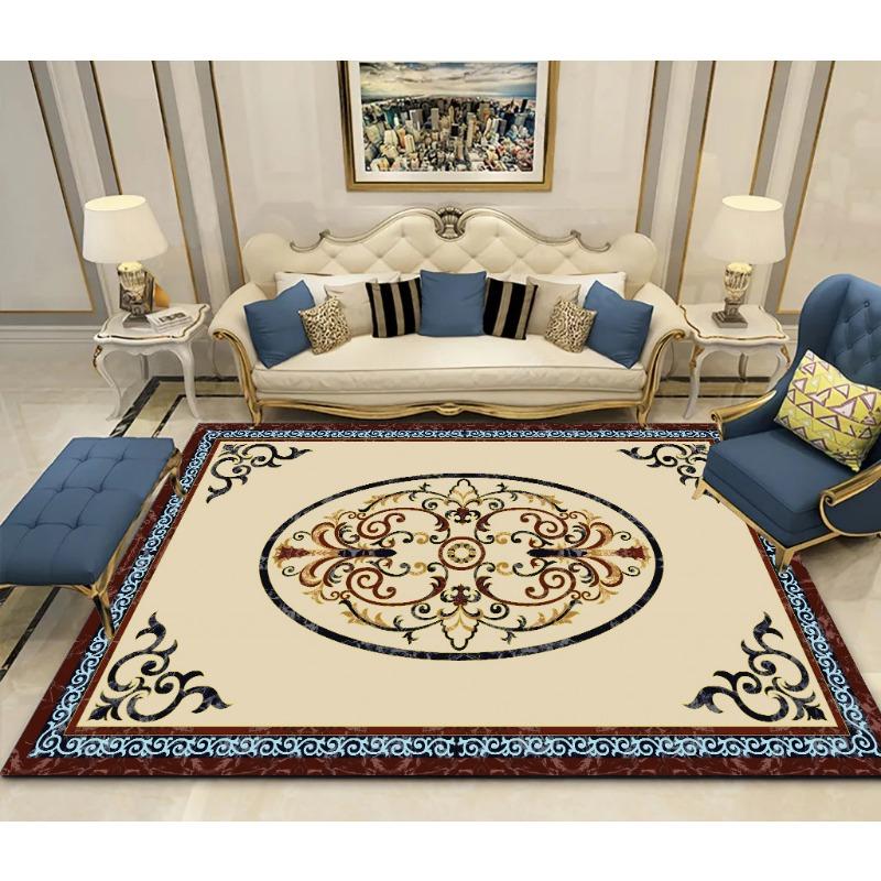 

Роскошный мраморный ковер с текстурой белого и черного цвета для гостиной, спальни, моющийся ковер для домашнего декора, напольный коврик 120 * 160cm