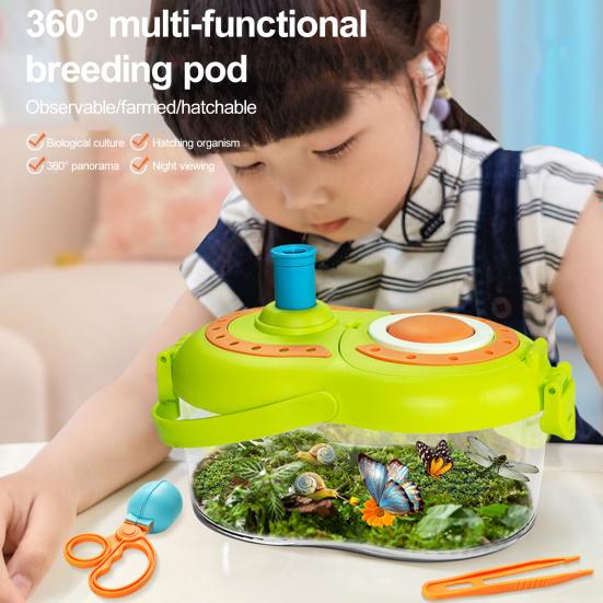 1 Set Insect Catcher Kit with LED Light Magnifying Glass Net Critter Keeper Multifunctional Insect Breeding Warehouse Outdoor Explorer Kit