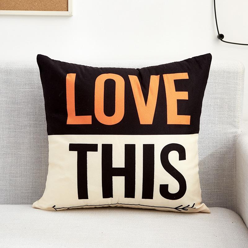 Creative Pattern Pillowcase Dormitory Decoration Office Living Room Sofa Home Pillowcase