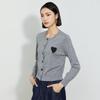 Tatou Women's Slim-Fit Heart Pattern Knit Cardigan