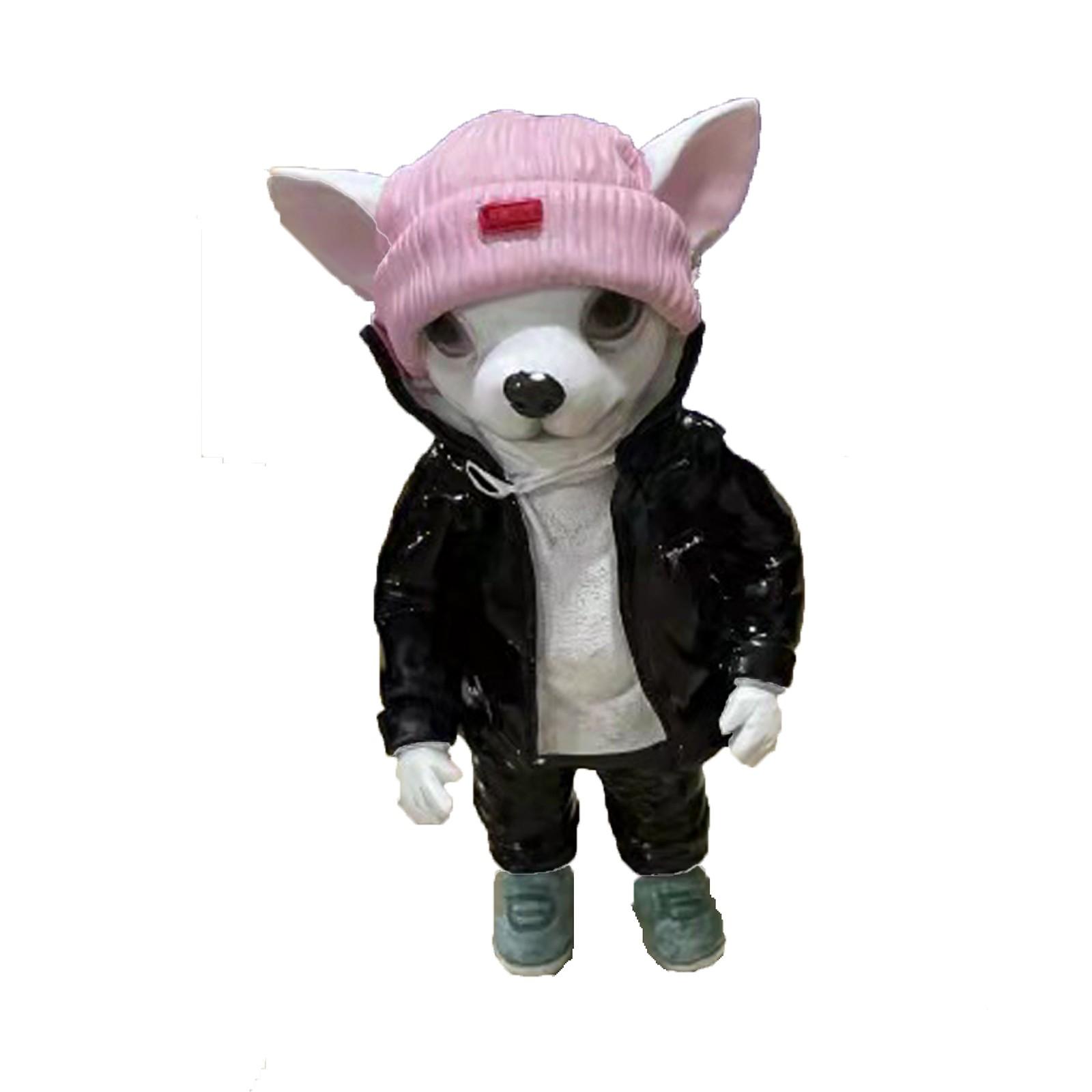 

Симпатичні модні полімерні ляльки, що стоять, цуценя. Круте цуценя, вироби із смоли