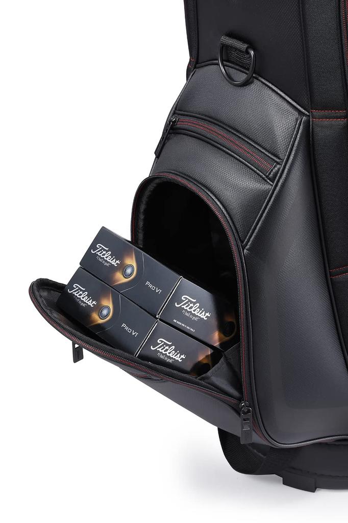 TITLEIST Aspira Caddy Bag TB23ACBA-06 BKRD Black/Red