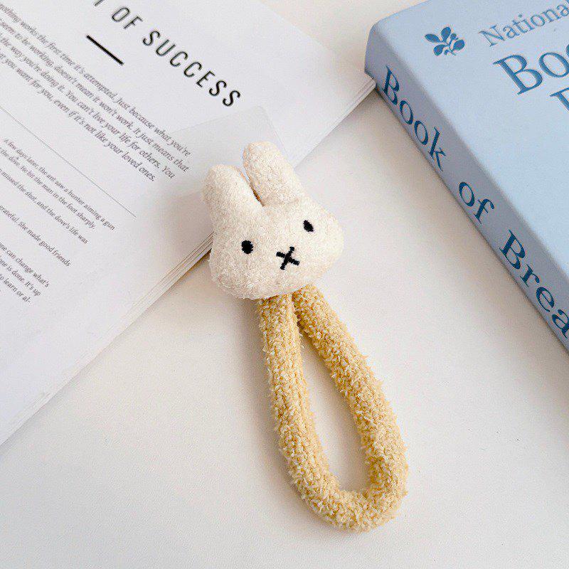 Miffy Rabbit Plush Phone Case Lanyard: Handheld Anti-lost Wrist Strap Keychain Pendant.