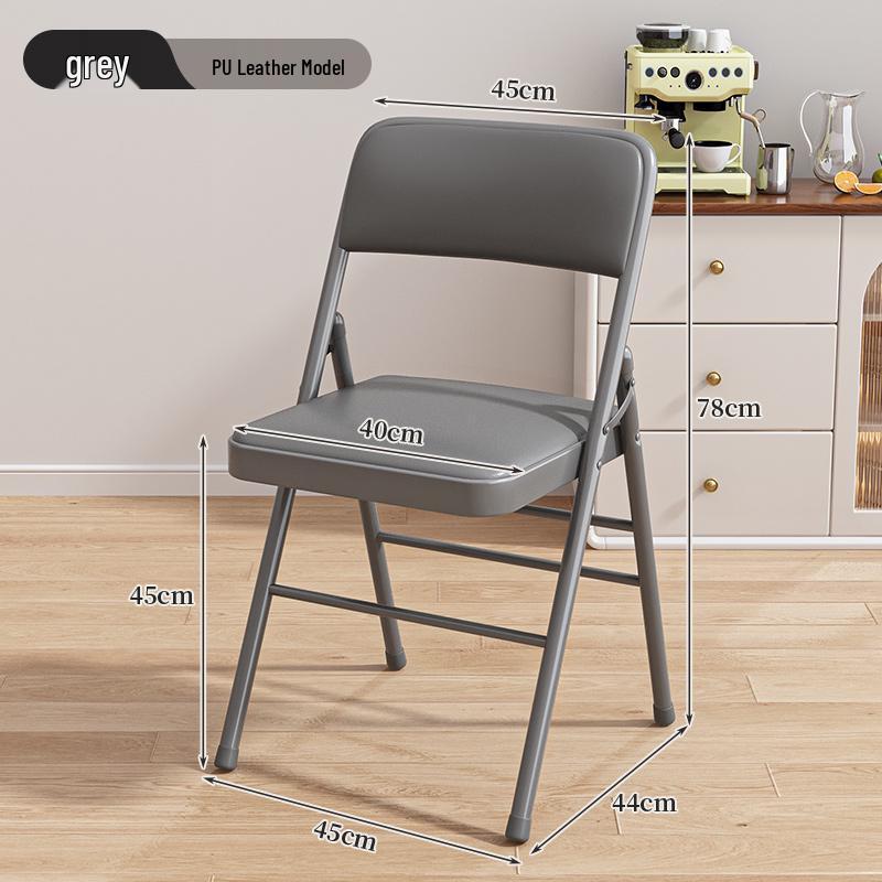Portable Folding Chair with Backrest - Ideal for Home, Office, Dorm, or Dining