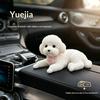 Cane Orsacchiotto Decorativo in Silicone per Auto Accessori Animali Domestici Simulati Supporto Gadget Console Centrale Decorazione Automobilistica Nuovo 1 Pz