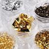 Xiaomi 7 Boxes Aluminum Nail Flakes Foils Set Gold Silver Irregular Paillette Nail Art Sequins Decorations Glitter Sticker for Manicure