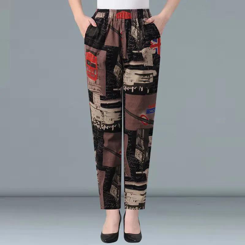 Single Summer Wide Legs Large Size Bloomers High Waist Anti-mosquito Pants for The Elderly