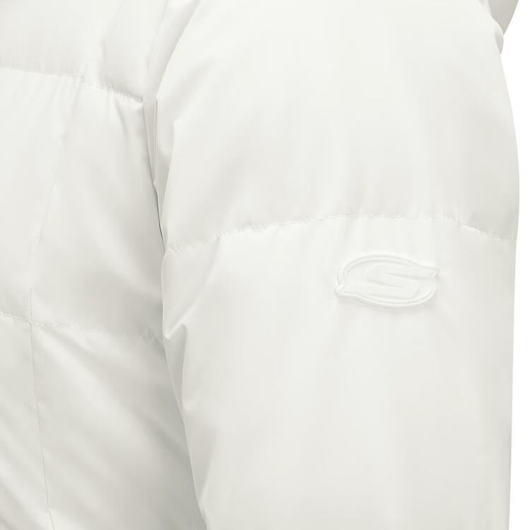 Skechers Lightweight Water-Resistant Hooded Down Jacket Women Outerwear Cotton-Candy-White P424W130-0074