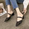 Fashion Slides Pointed Toe With Heel Women's Slippers and Ladies Sandals Casual H Sandal Summer Footwear On Promotion Easy Wears Shoes