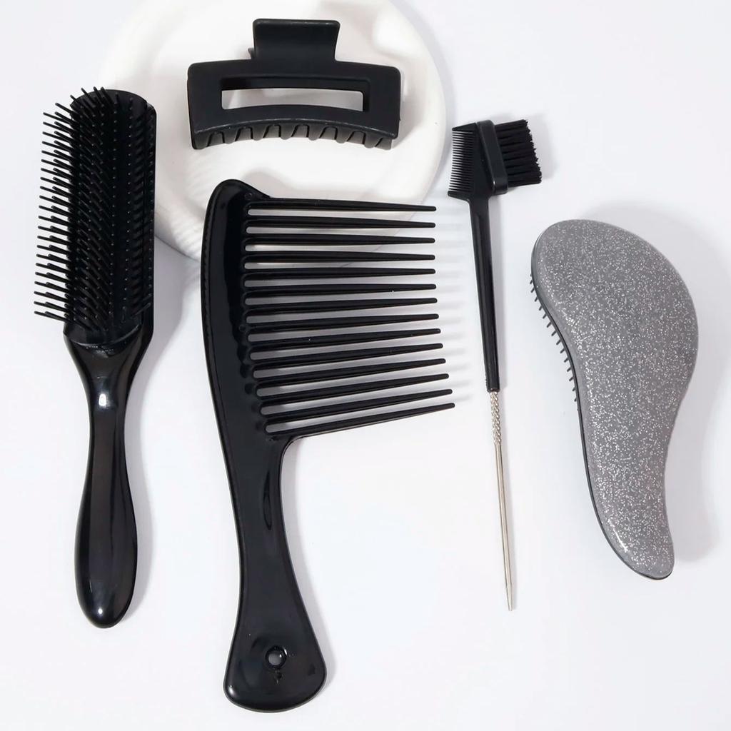 5pcs Hair Comb Set - Suitable for Home Hair Styling, Suitable for Both Dry and Wet Hair,special for Real Hair Wigs