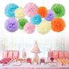 10-35cm Tissue Paper Pompoms Wedding Decorative Paper Flowers Ball Baby Shower Birthday Party Decoration paper pom poms DIY
