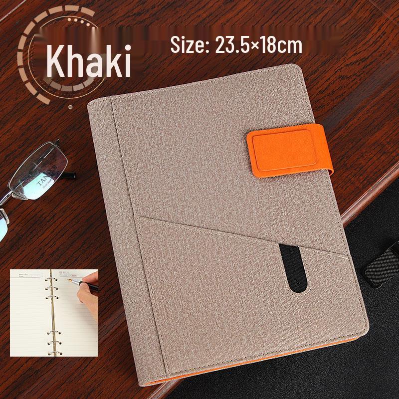 Multifunctional Red Business Notepad with Ins Style for Meetings & Daily Records