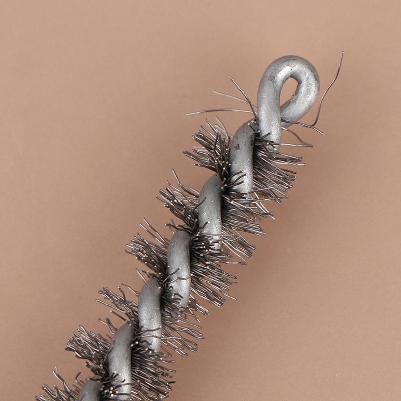 6 Pcs Stainless Steel Pipe Cleaning Brush Set 1/4" Hexagonal Bar Twisted Wire Hole Brush Cleaning Brush Bristle Wire Brush Hole
