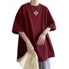 Men'S Trendy Letter Round Neck Printed Short Sleeved T-Shirt For Summer Ins Loose Casual Top