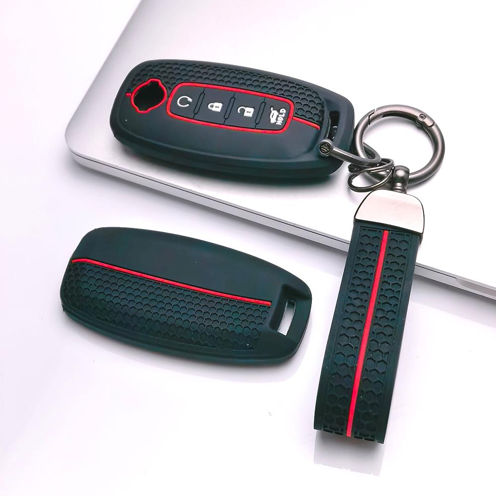 Key Fob Cover for Nissan Sentra Altima Models Rogue with Keychain Anti-Scratch Surface Shockproof Structure Soft Grip Texture Easy Install Design
