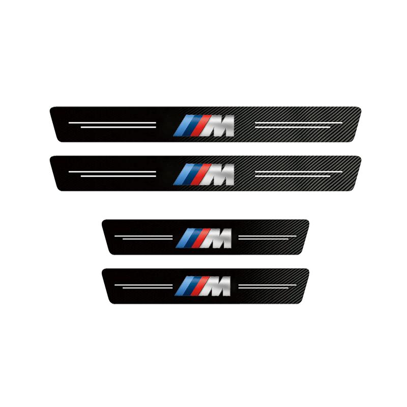 Car Door Sill Carbon Fiber Sticker Auto Protector Strip Waterproof For BMW Performance 3 5 7 Series F30 E90 F20 E46 E60 E70 E87