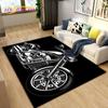 Retro Vintage Motorcycle Area Rug Large,Carpet Rug for Living Room Bedroom Sofa,Kitchen Bathroom Doormat Non-slip Floor Mat Gift