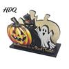 Halloween Party Table Decor Wooden Napkin Holder, Cute Pastel Pumpkin Ghost Black Cat Tabletop Tissue Dispenser, Waterproof Creative Wood Organizer