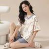 Rabbit Print Women's Pajamas Set Cotton High Quality Pijamas Short Sleeve Nightwear Fashion Lingerie Sleep Wear