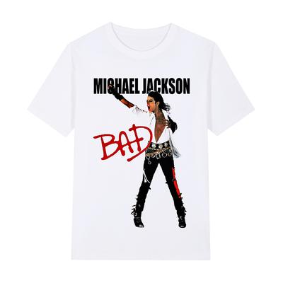 Michael Jackson Bad Vintage T-shirt King Of Pop Hip Hop Streetwear Casual Cotton Men T Shirt New Tee Tshirt Womens Tops