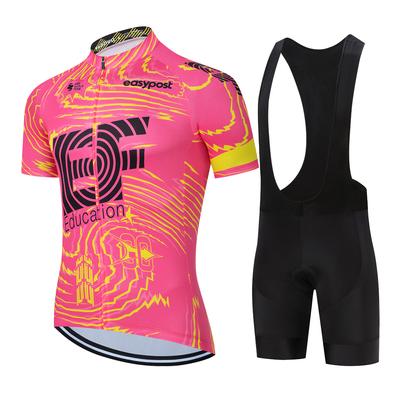 2024 Pro  Men Short Sleeve Jersey Sets Ropa Ciclismo Hombre Summer Cycling Clothing Triathlon Bib Shorts Suit Bike Uniform