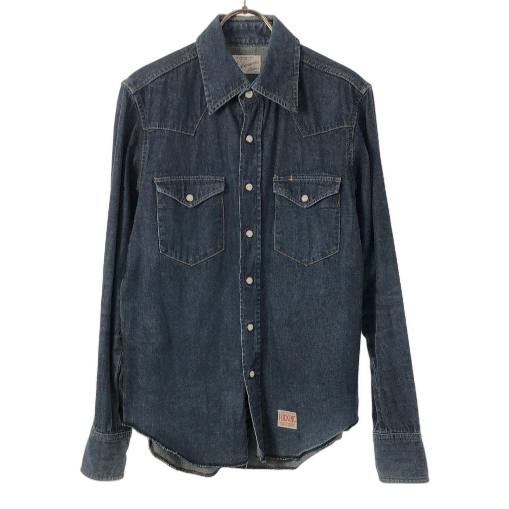 

WACKO MARIA Made in Japan GUILTY PARTIES Back print Long sleeve denim Western shirt Men s Used