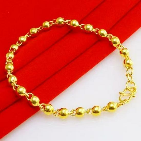 Браслет из золотых бусин: Мода Классика Унисекс 2026