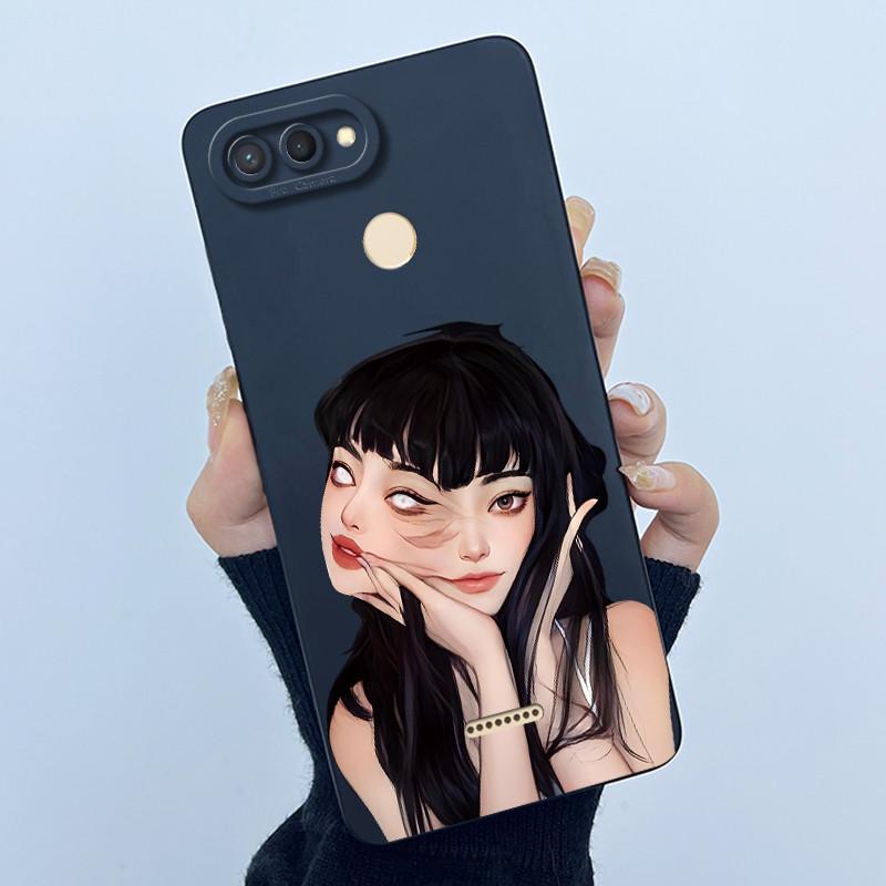 For Xiaomi Redmi 6 5 Plus 5A 4A 4X Case Advanced Sense Pretty Cartoon Flower Liquid Silicone Soft TPU Protective Back Cover Capa