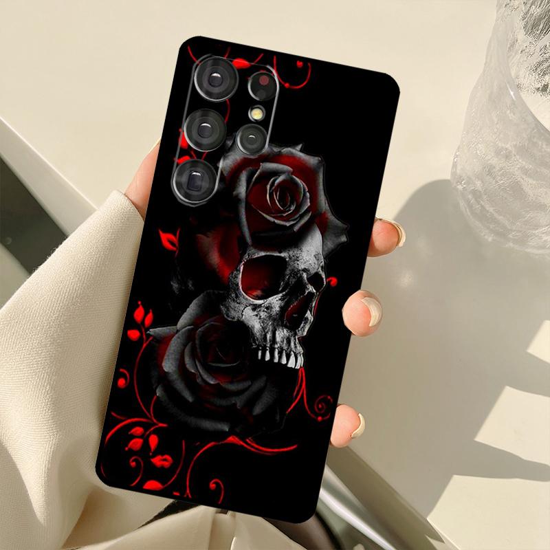 Bright Red Rose Flowers Case For Samsung Galaxy S25 Ultra S21 S22 S23 S24 Ultra S9 S10 Plus S20 FE S25 FE Back Cover