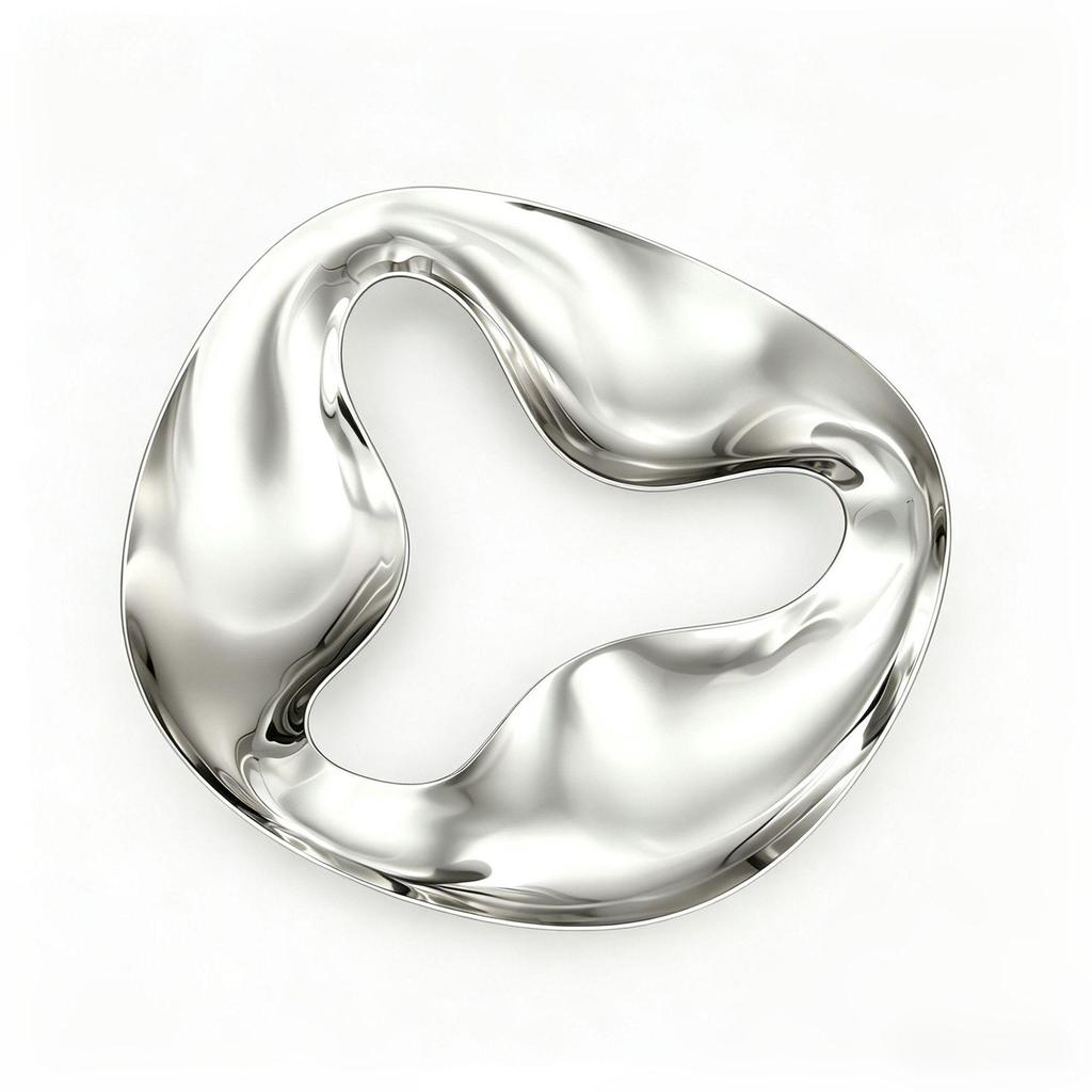 Elegant Twisted Metal Jewelry Display Tray - Streamlined Design for Exhibitions