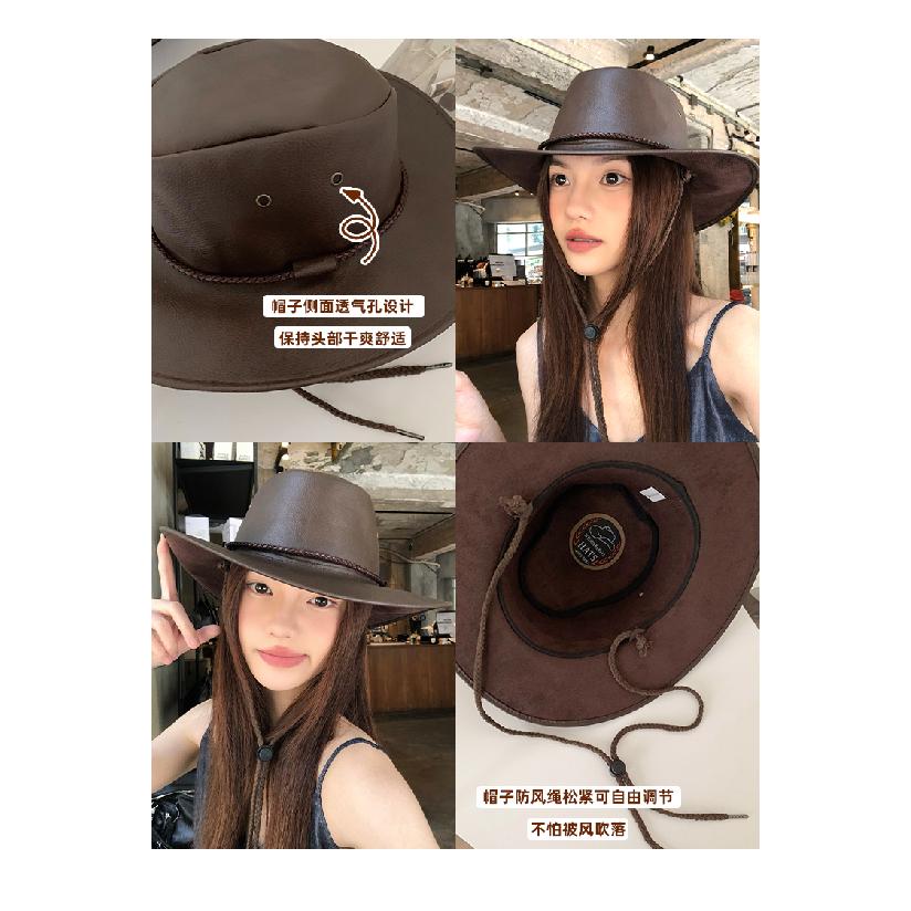 American Retro Western Cowboy Hat for Women, New Spring and Summer Outdoor Riding, Travel, Sun Protection, and Hiking Hat