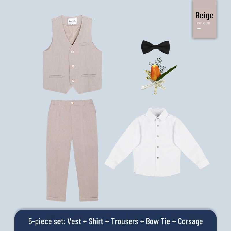Children's Autumn Formal Wear: British-Style Blazer and Suit Set for Boys, Ideal for Weddings and Performances