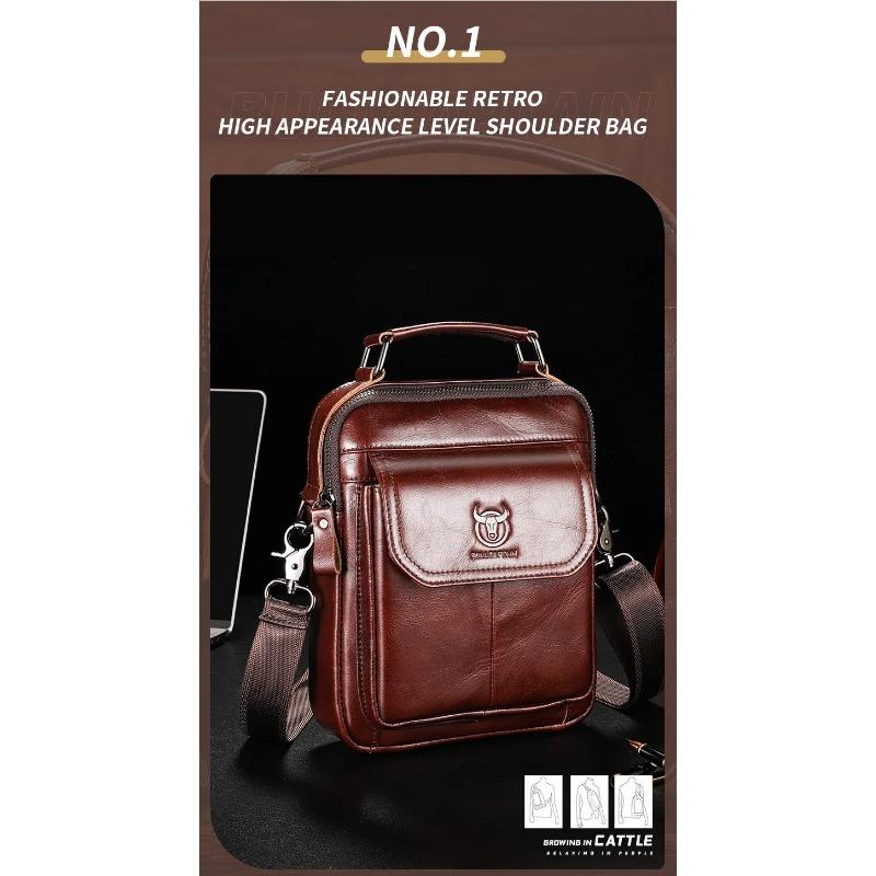 Neue Herrenhandtasche aus Rindsleder Mode Umhängetasche Geschenk für Ehemann Handtasche mit großem Fassungsvermögen Umhängetaschen Designertasche
