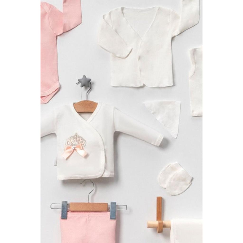 Boxed Girl - Ubranka dla noworodków, 100% bawełny, kamienie dla niemowląt, 11-częściowe zestawy do wypisu ze szpitala