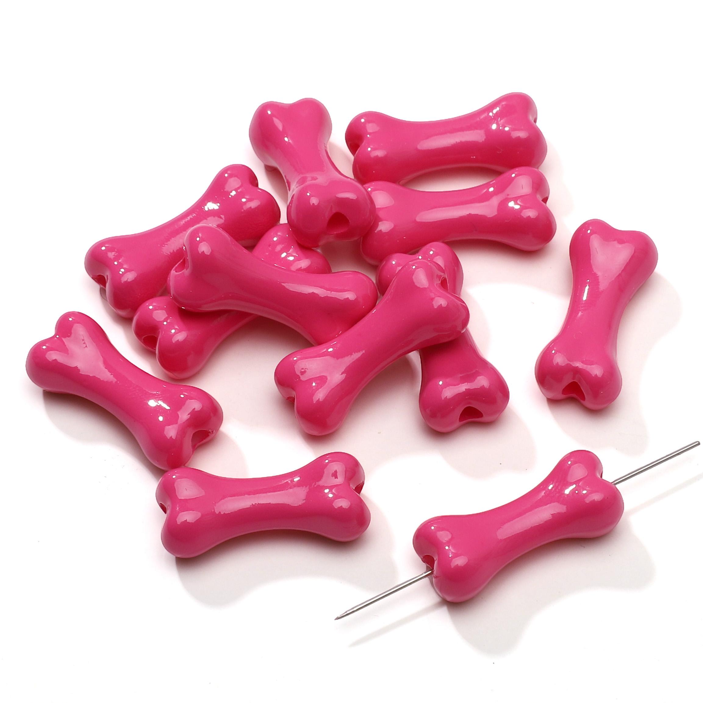 

2Pcs Acrylic Bone Beads For DIY Necklace Bracelet Earrings Jewelry Making Craft Accessories 8x19mm 2pcs